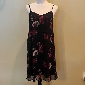 Mudd: Floral Black Spaghetti Strap Slip Dress Y2K Vintage SZ M **NEW WITH TAGS**